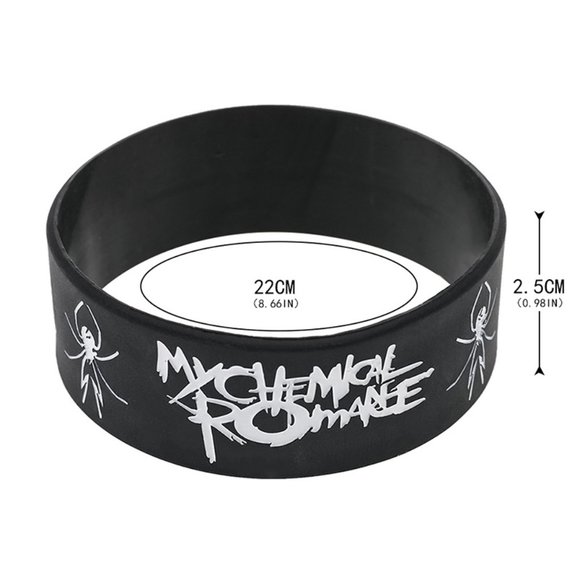DEBOSSED WRIST BAND MY CHEMICAL ROMANCE BRACELET MCR BAND WRISTBAND INDENTED - Picture 3 of 3